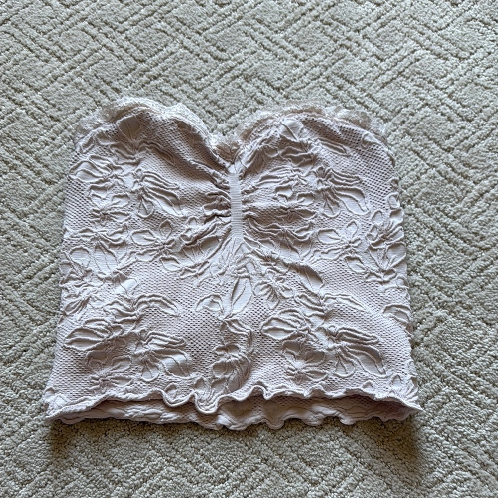 Full Tilt Light Pink Floral Tube Top